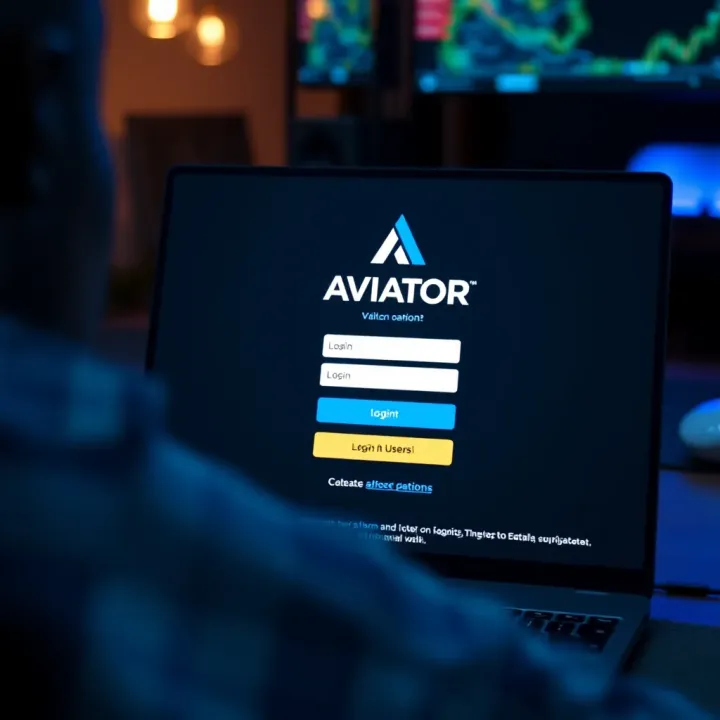 Aviator Platform Login Interface for Nigerian Users User interface displaying Aviator login screen on a digital device