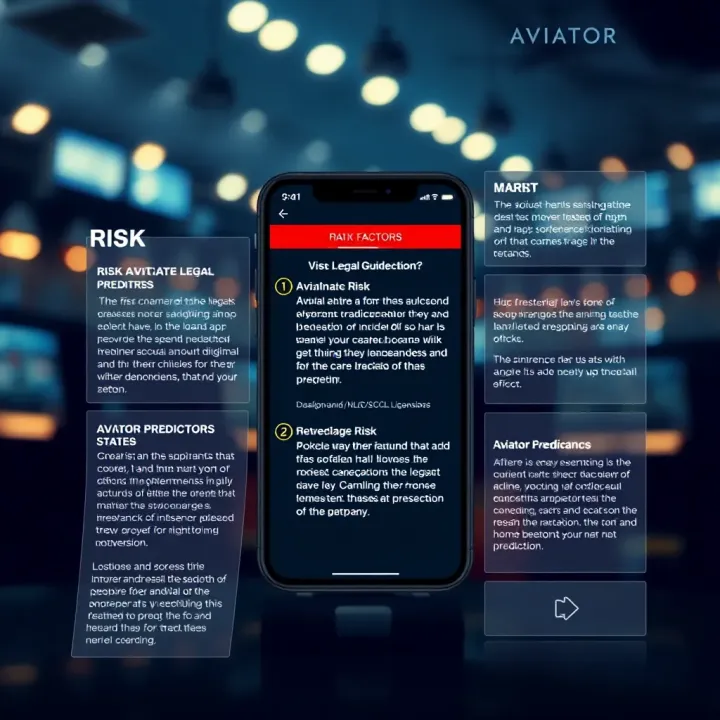 Risk and Legal Guidelines for Aviator Predictor App Visual representation of risk factors and legal guidelines associated with the Aviator Predictor app usage