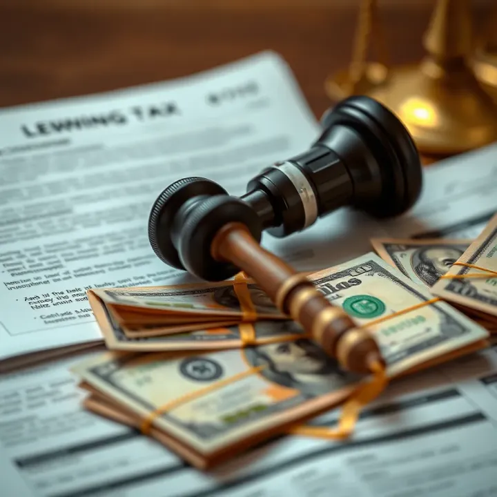 Illustration of legal documents and currency representing betting tax regulations and financial impact in Nigeria