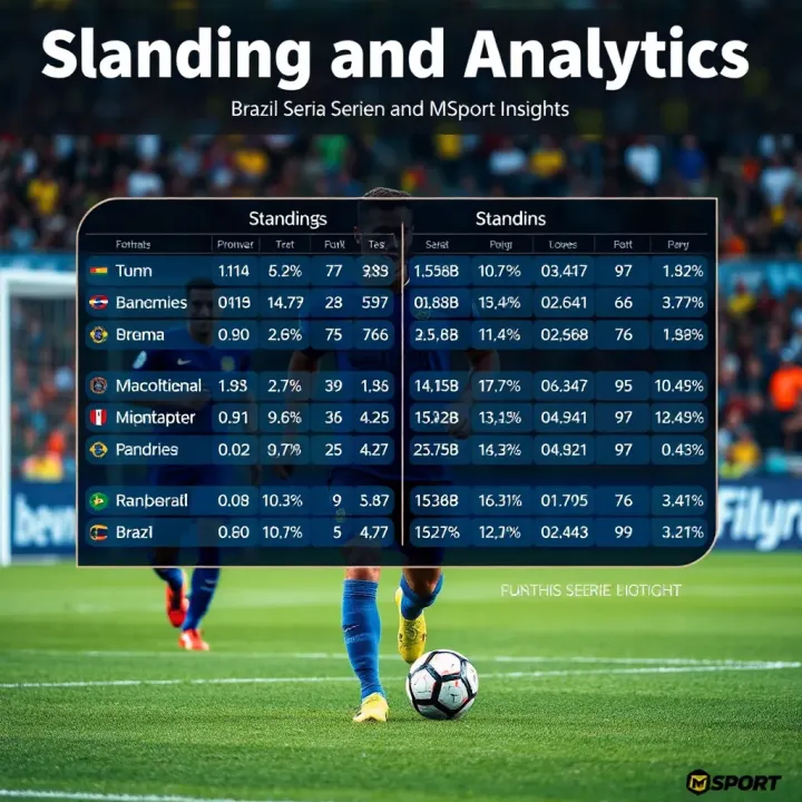 Graphical representation of team performance and statistics in Brazil Serie A