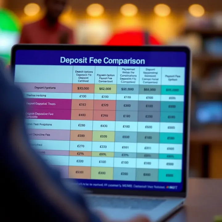 Deposit Fee Comparison Across MSport Payment Methods Comparison chart of various payment options and their associated deposit fees on MSport platform