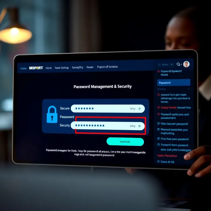 Secure password reset interface showing password strength indicators and security tips