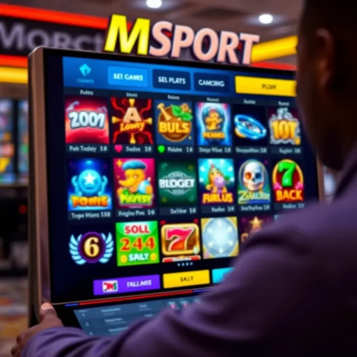 Interface of MSport Online Casino showcasing various slot games available for Nigerian players