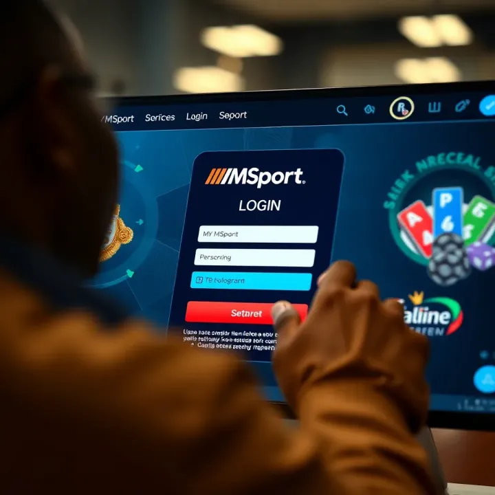 My MSport Login Interface Overview User entering login credentials on My MSport secure platform