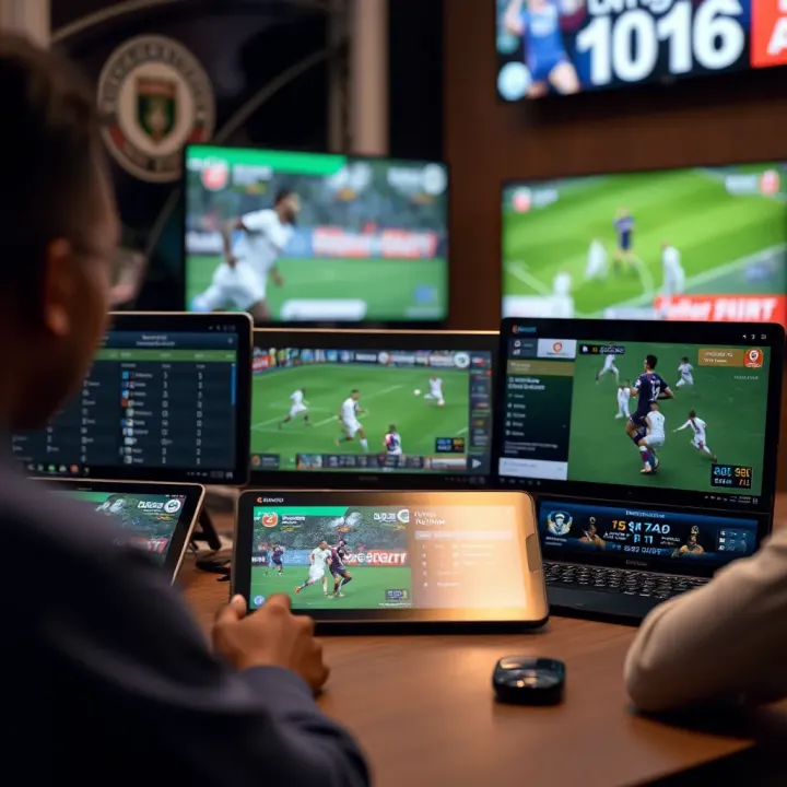 Digital Platforms and Diverse Uses of Msport Within Nigeria Varied digital devices displaying sports and media content in Nigerian contexts