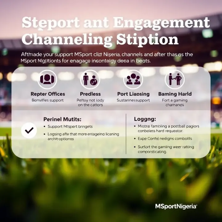 Support and Engagement Channels After MSport Nigeria Registration Graphic depicting support options and engagement channels after joining MSport Nigeria