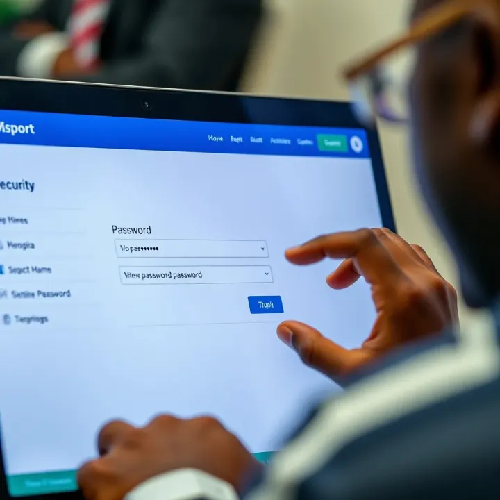 Managing Password Settings on Msport Nigeria User updating password securely on Msport Nigeria account settings page