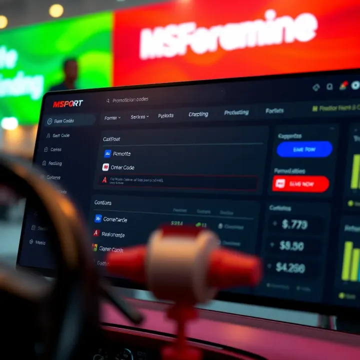 Dashboard interface showing promotion code creation options on MSport platform