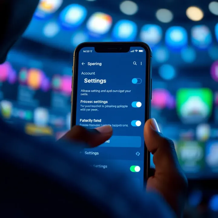 User navigating Msport account settings on a smartphone screen