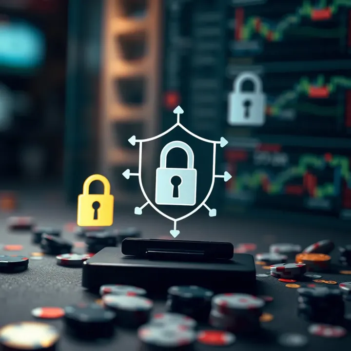 Secure data protection icons symbolizing privacy and security