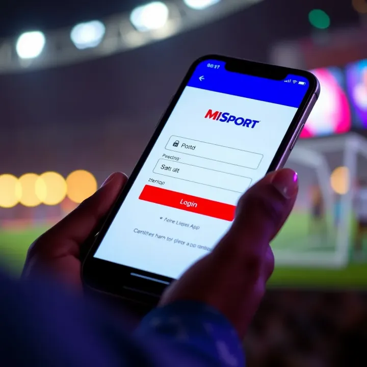 Mobile device displaying the MSport Nigeria app login screen with clear input fields