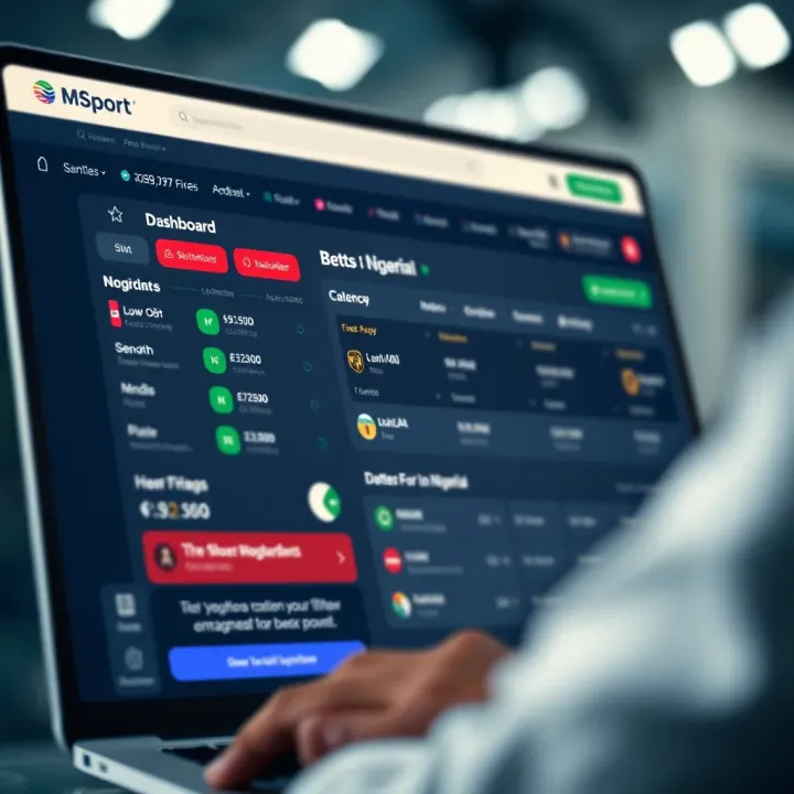 Secure Online Sports Betting Dashboard for Nigerian Users A secure online sports betting dashboard showing Nigerian currency options