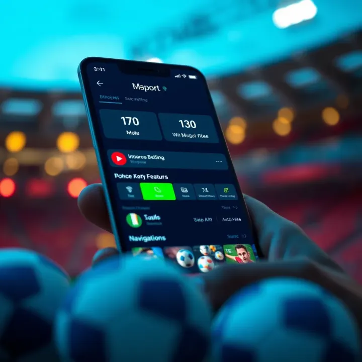 Exploring Core Features of the Msport App in Nigeria Screenshot showcasing key features of the Msport app including betting options and navigation menu