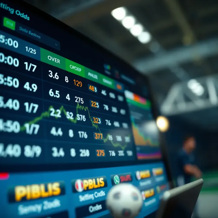 Interpreting Betting Odds and Match Outcomes Graphic depicting betting odds on a digital platform with focus on predicting match outcomes for improved betting strategies