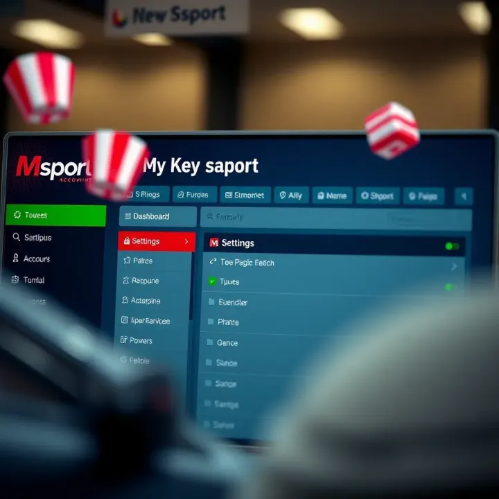 Managing Key Features in Your My Msport Account Dashboard showing key features and settings of My Msport account