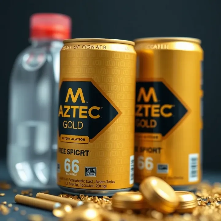 Close-up view of MSport Aztec Gold packaging showcasing design and branding in Nigeria