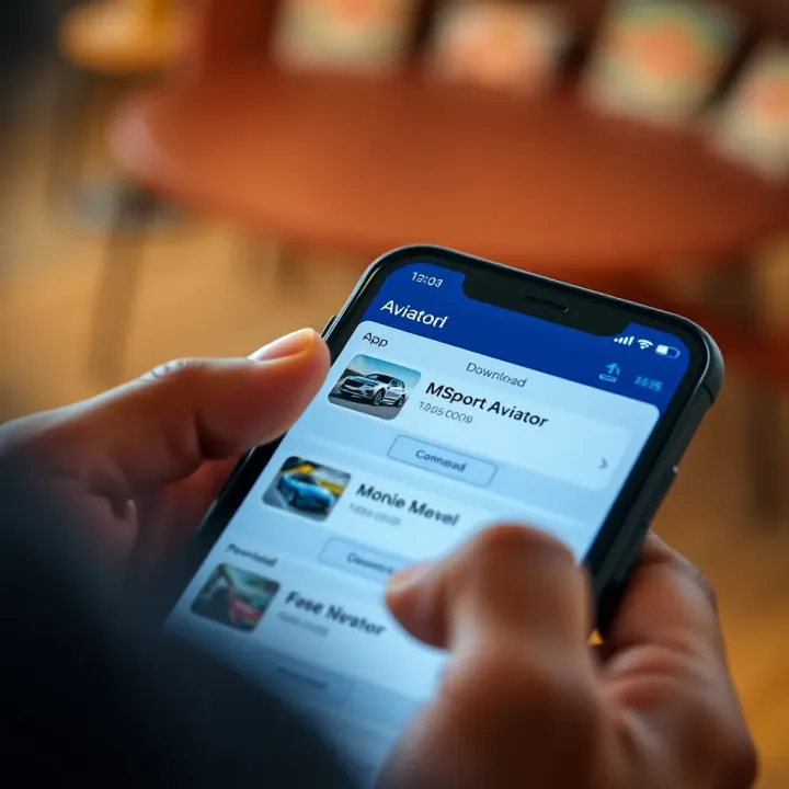 User navigating the app installation screen on a smartphone with download options