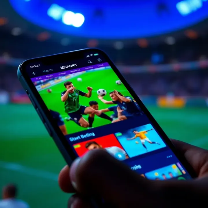 Mobile device displaying user interfaces of MSport and Betway betting apps highlighting usability and key features