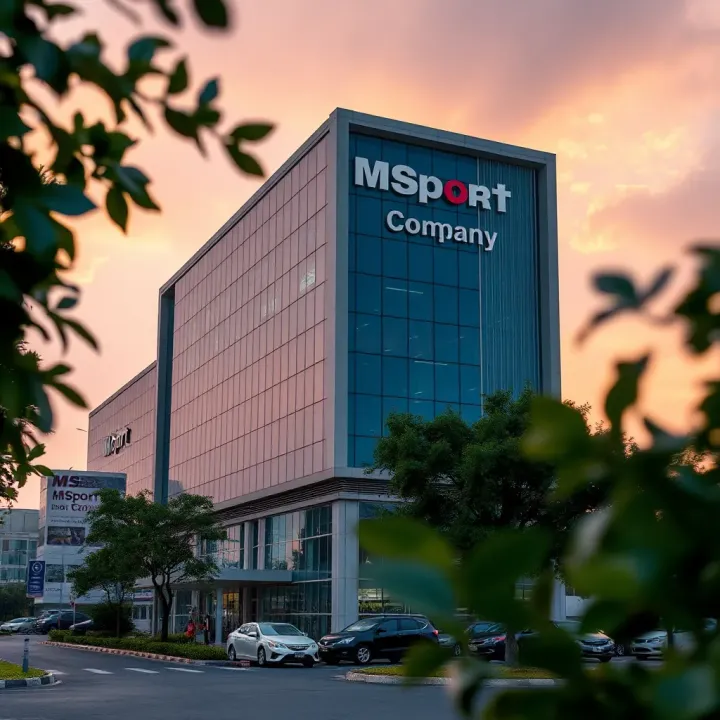 Modern office building housing MSport Company headquarters