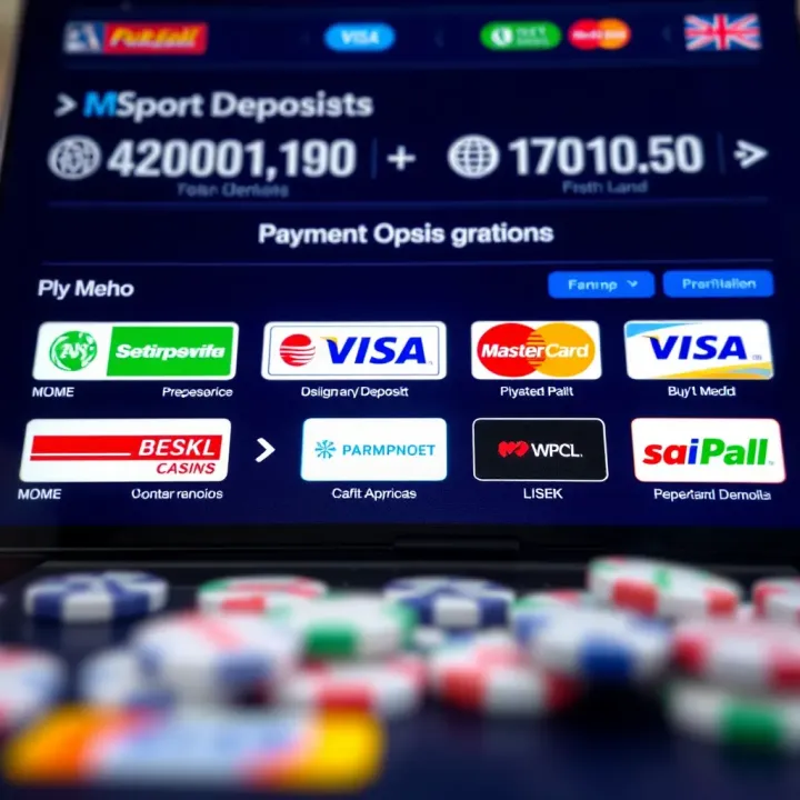 Various payment methods available for online deposits on a digital platform