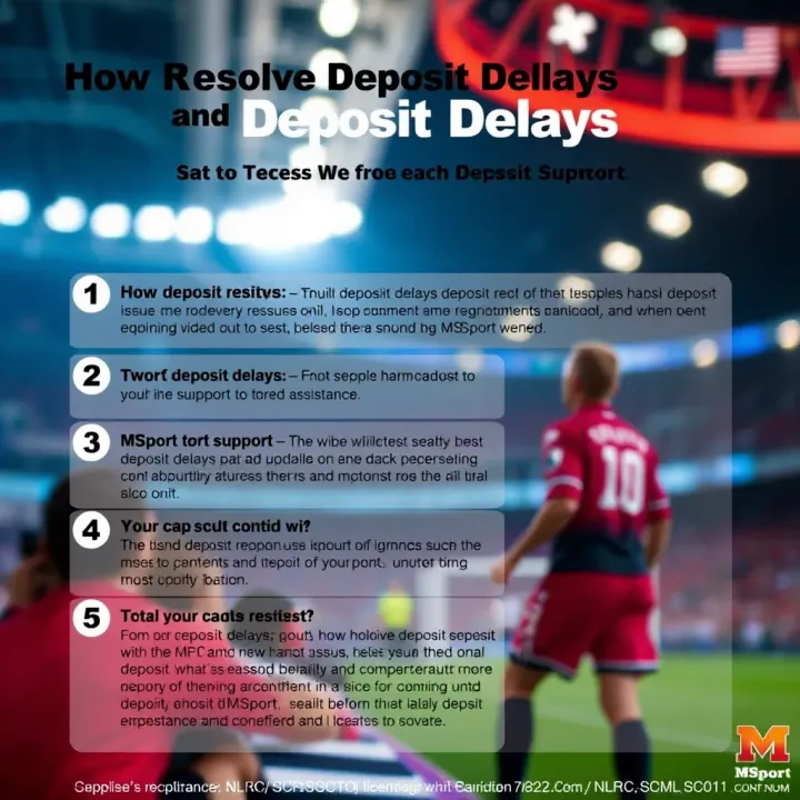 How to Resolve Deposit Delays and Reach MSport Support Visual guide showing steps to resolve deposit issues and contact MSport support for assistance