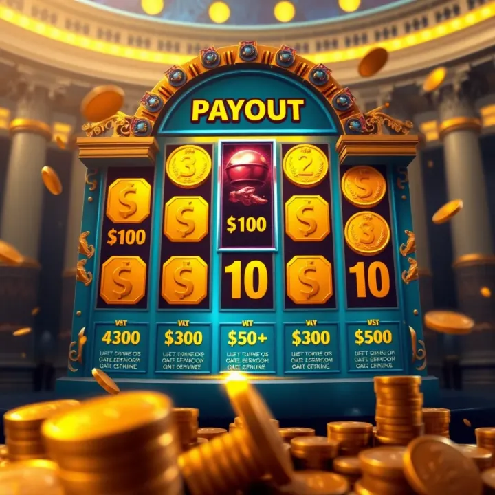 Visual representation of payout structure in MSport Gates of Olympus with coins and multiplier effects