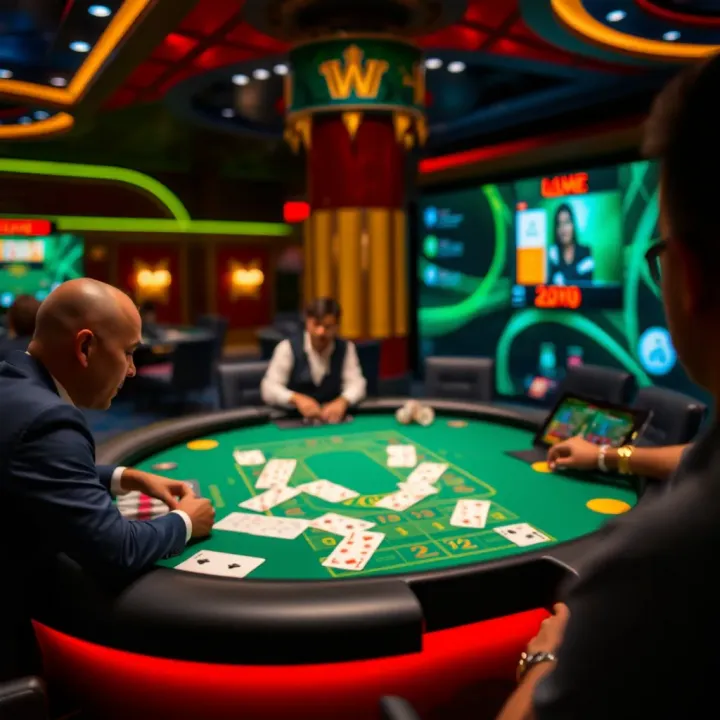 Live dealer casino game interface showcasing real-time card dealing