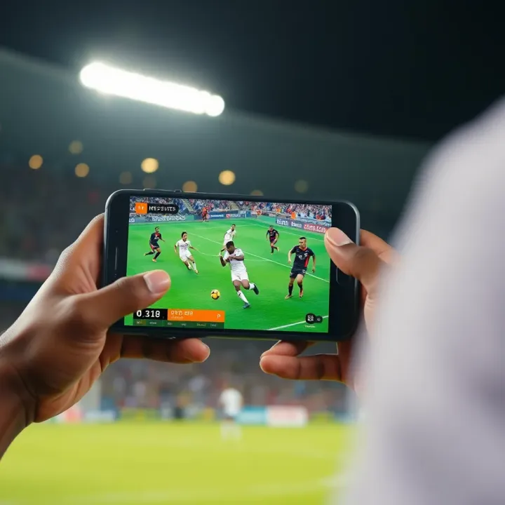 MSport Lives Streaming Nigerian Football Matches Live sports streaming interface showing Nigerian football match on mobile device