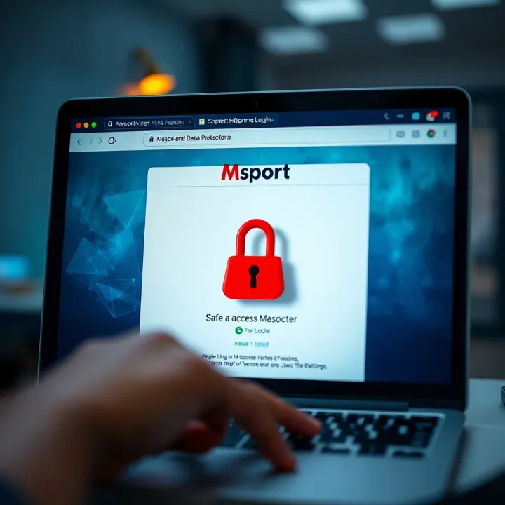 Secure Access and Data Protection on Msport Platform in Nigeria Secure login page of Msport platform emphasizing safe access and data protection