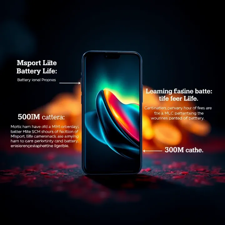 Msport Mlite Battery Life and Camera Performance Msport Mlite smartphone with battery and camera features highlighted