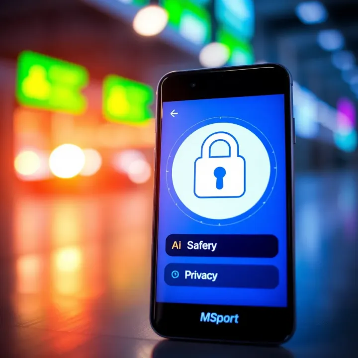 Secure smartphone with lock symbol representing safety and privacy in using MSport Partners APK
