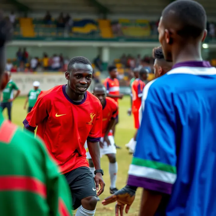 Community and Sponsorship Impact on Nigerian Sports A vibrant sports event showcasing community engagement and sponsorship benefits in Nigeria