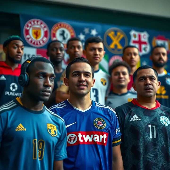 Diverse Teams Competing in the MSport Premier League Logos and jerseys of various MSport Premier League teams displayed together showcasing the league's diverse participants