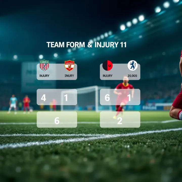 Team Form and Injury Insights for Serie A Weekend Football pitch showing team logos alongside injury updates and recent performance stats