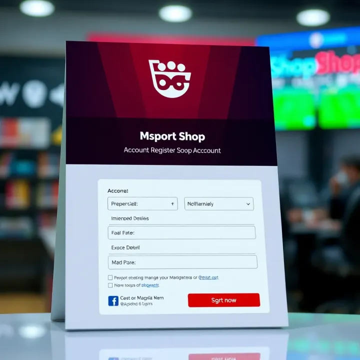 User registration form on Msport Shop platform with fields for personal details