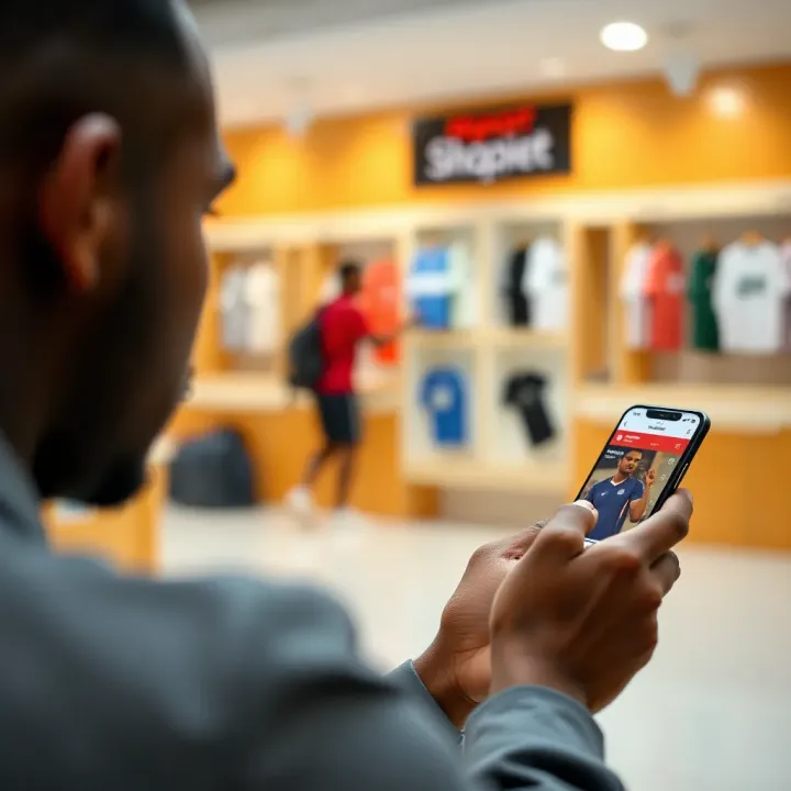 Smooth and Intuitive User Experience on Msport Shop Mobile User navigating Msport Shop Mobile platform with ease, highlighting simple interface and smooth browsing