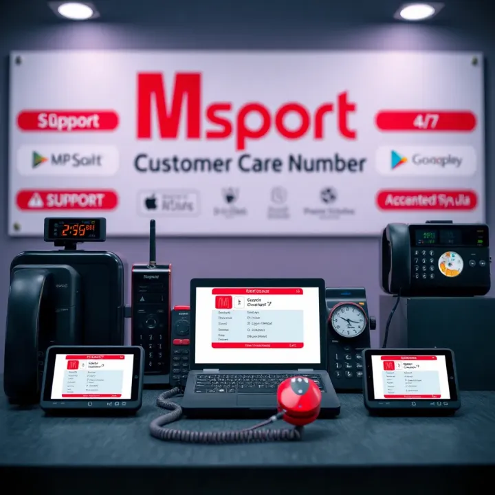 Various communication devices representing multiple support channels for Msport in Nigeria