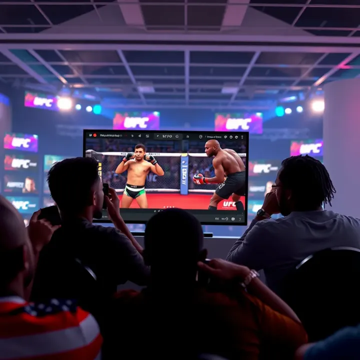 Visualization of UFC fight highlights with Nigerian MMA fans engaging online