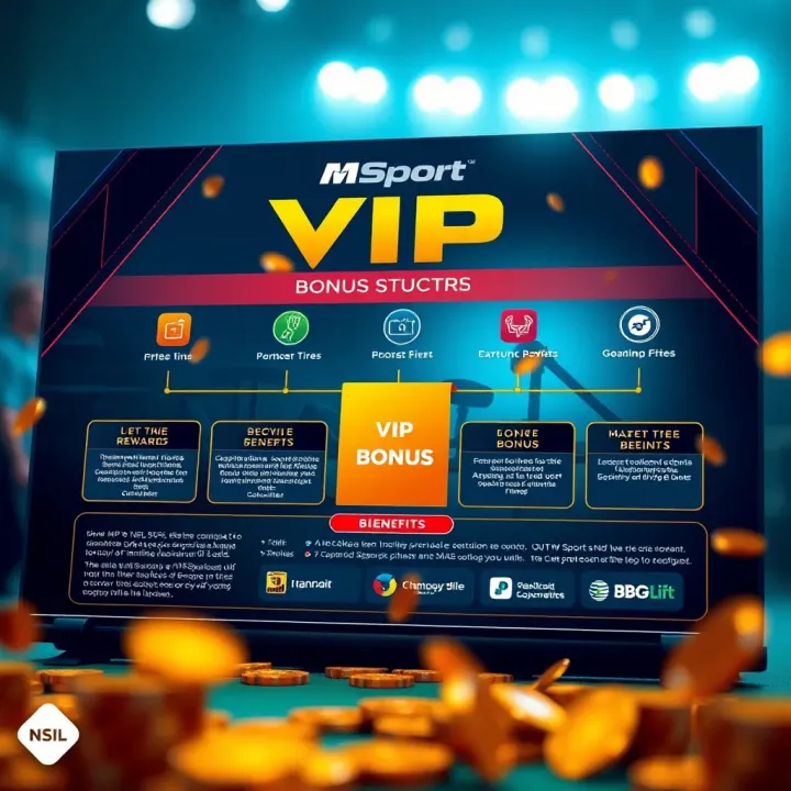 MSport VIP Bonus Structure and Benefits Explained Visual representation of a VIP bonus structure highlighting reward tiers and benefits