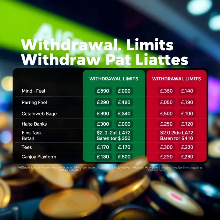 Comparison of Withdrawal Limits Across Nigerian Payment Platforms Graphic comparing various Nigerian payment platforms highlighting withdrawal limits and fees with currency icons