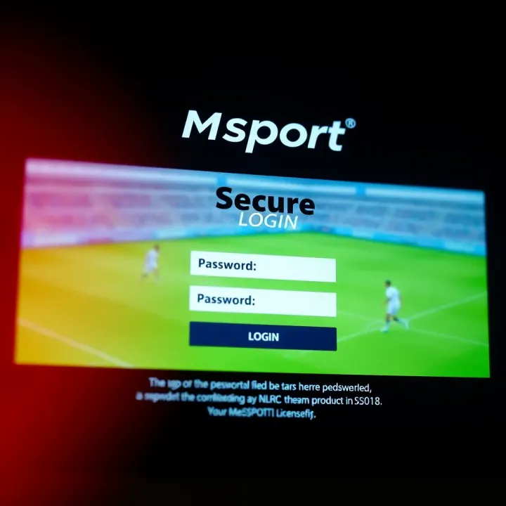 Msport Platform Secure Login Screen Secure login interface on Msport platform showing password input fields