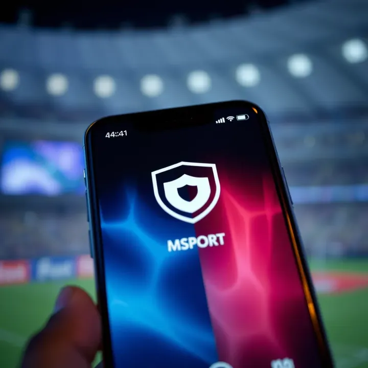 Safe APK Download for MSport App in Nigeria Illustration of a secure APK file download on a smartphone with shield symbol indicating safety