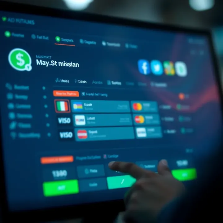 Secure Online Betting Platform with Payment Options Illustration of a secure online betting platform interface with payment options and Nigerian currency symbols