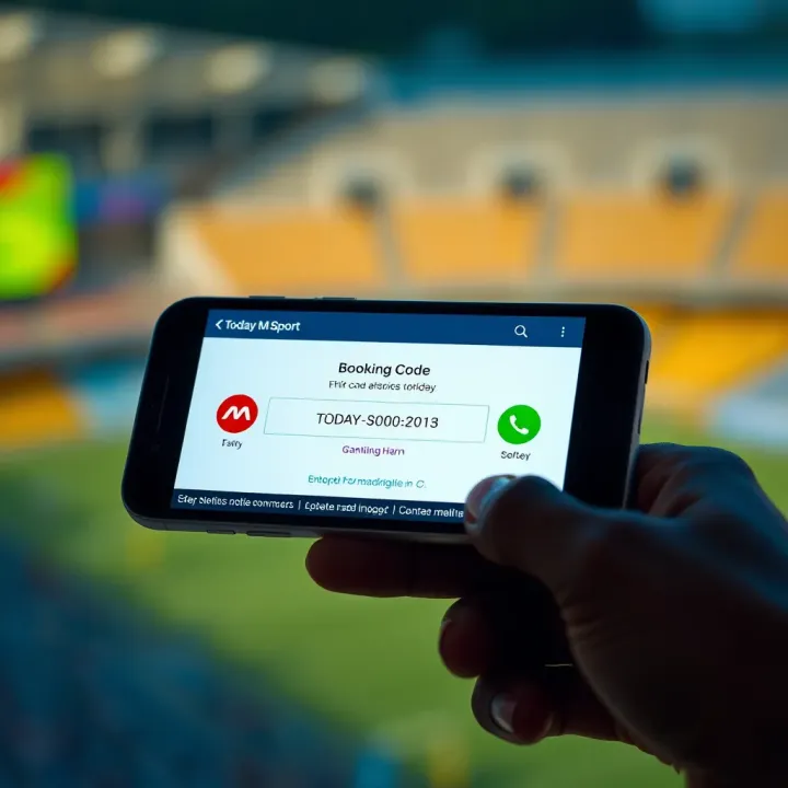 Using the Today M-Sport Booking Code on Mobile Devices Interface showing Today M-Sport booking code entry on mobile device