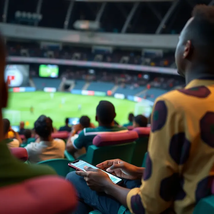 Live Football Streaming Experience for Nigerian Fans Football fans enjoying live match streaming on digital devices in Nigeria