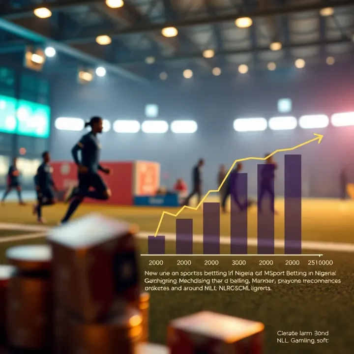 Graph showing growth trends in Nigeria's sports betting and merchandising sectors