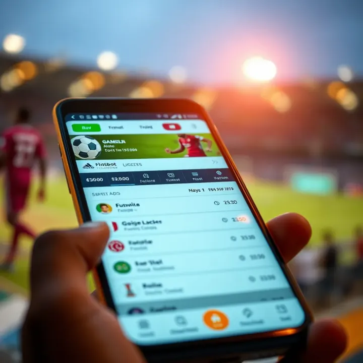 Digital sports betting interface showing live football match odds on a mobile device