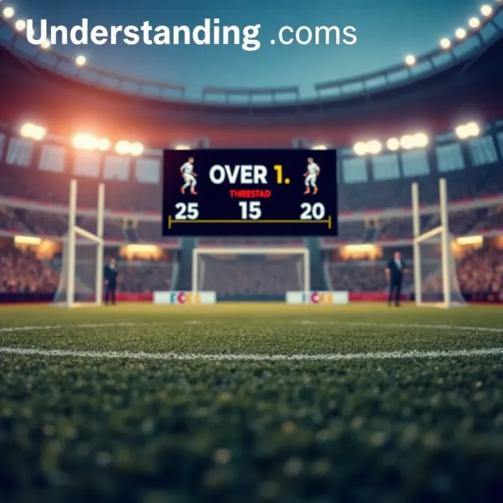 Understanding Total Goals in Football Betting Illustration showing a football pitch with goalposts and a scoreboard highlighting the concept of total goals exceeding a threshold